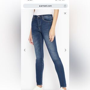 Armani Exchange J01super skinny stretch jeans in blue size 27 and 29, NWT